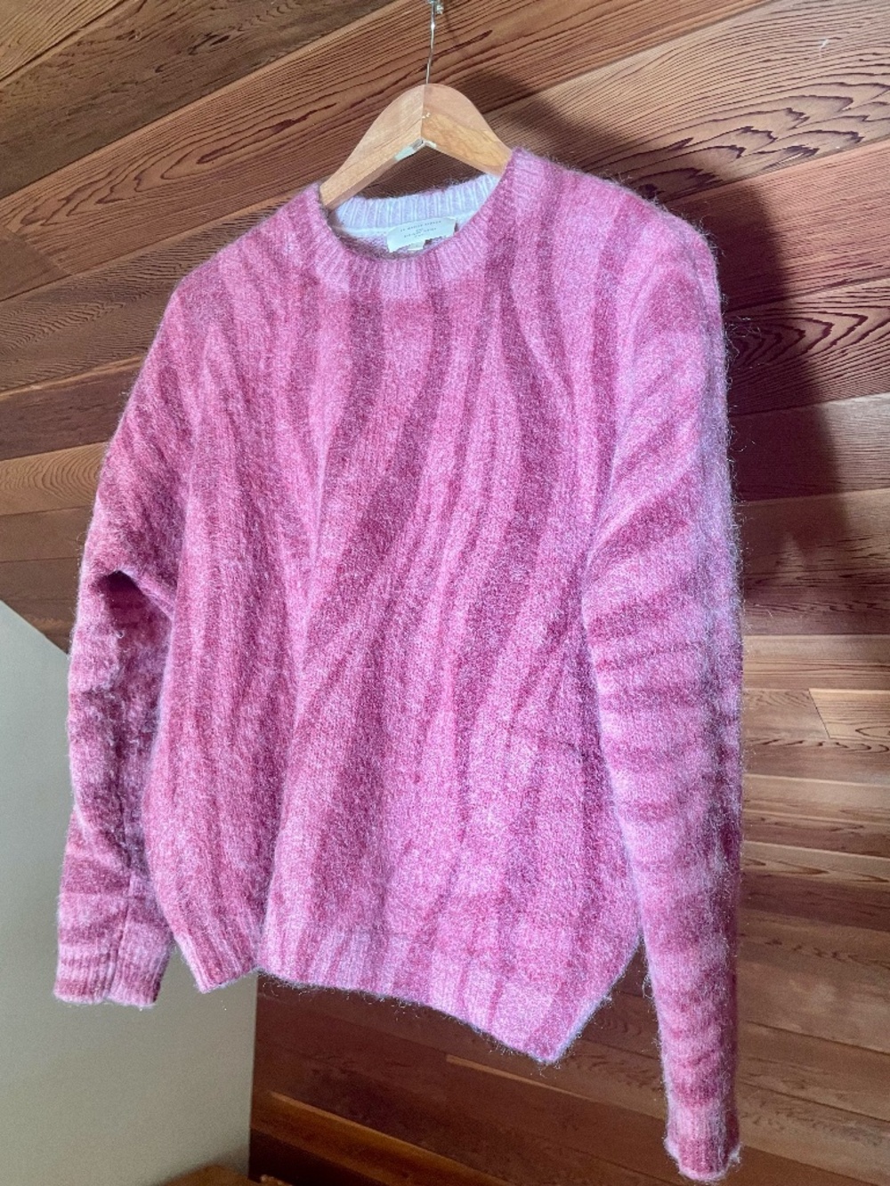 Gorgeous Sezane burgundy zebra mohair sweater L